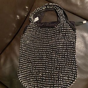 Never Used Bebe Black Crochet Hobo Bag